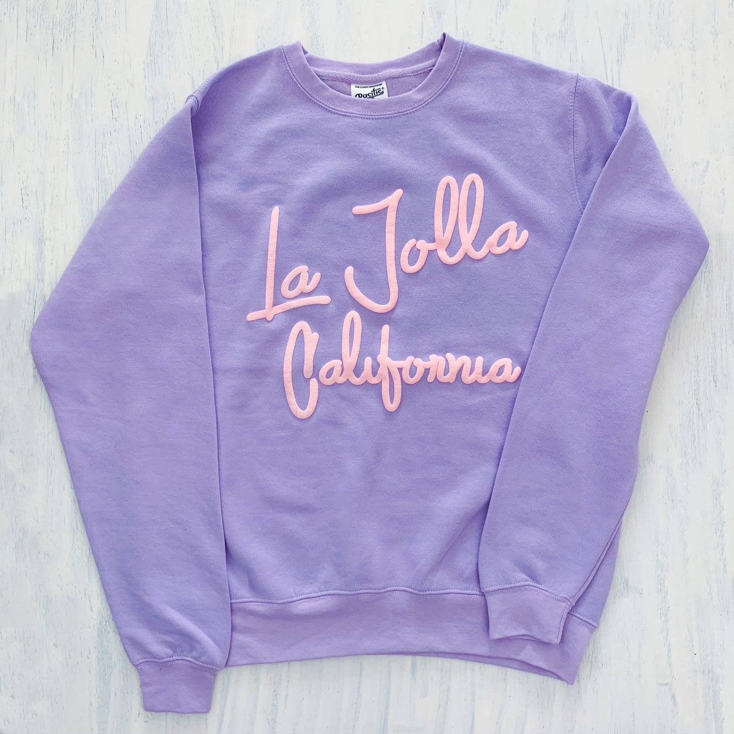 La Jolla Surf Town Staple CREWNECK- purple ice