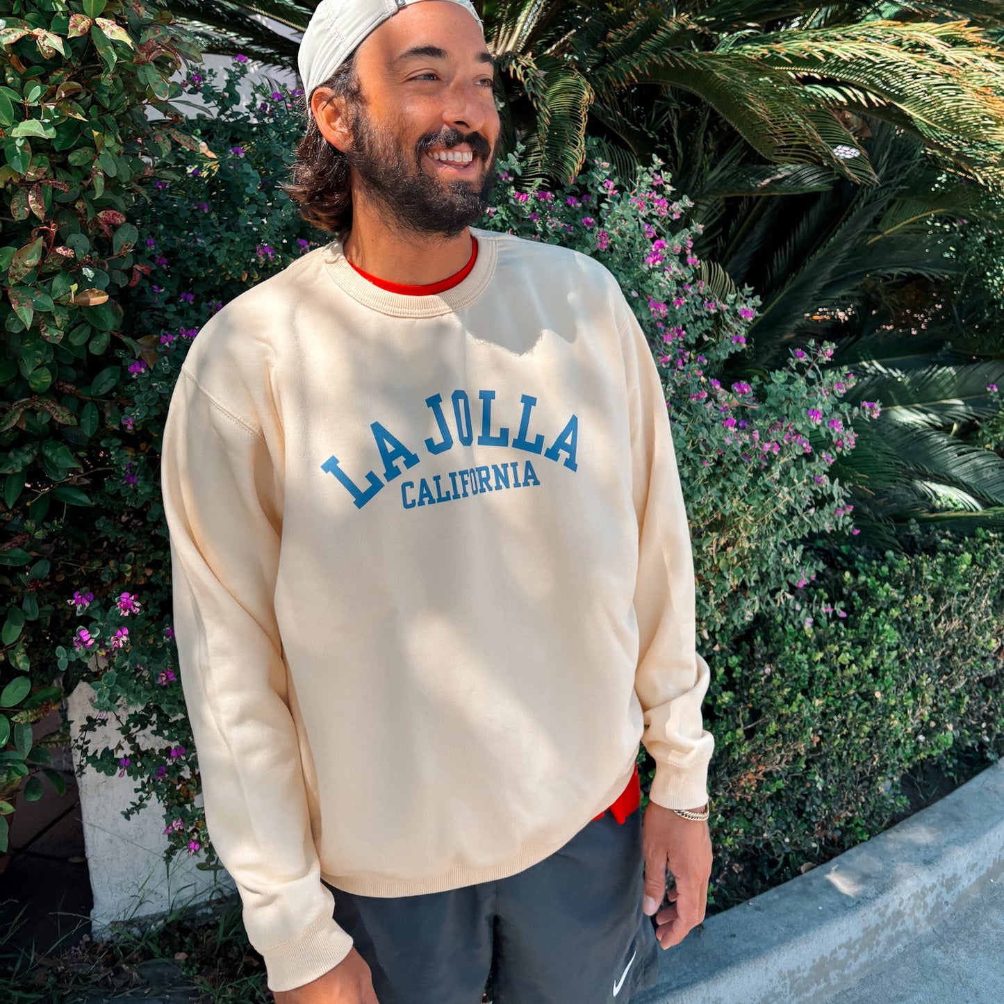 CREWNECK SWEATSHIRT with LA JOLLA CALIFORNIA (buttery yellow)