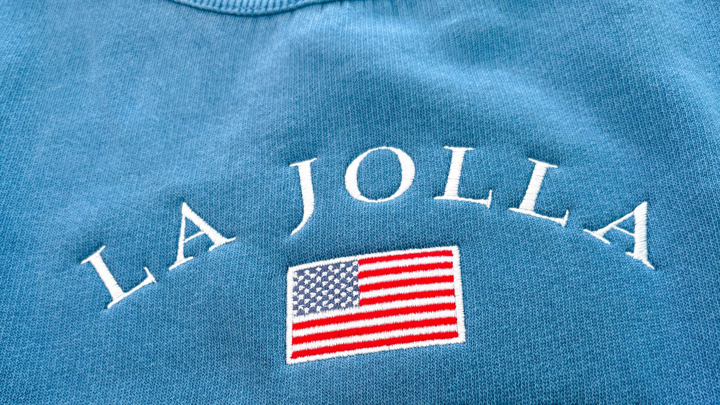 CREWNECK SWEATSHIRT La Jolla Heritage - denim blue