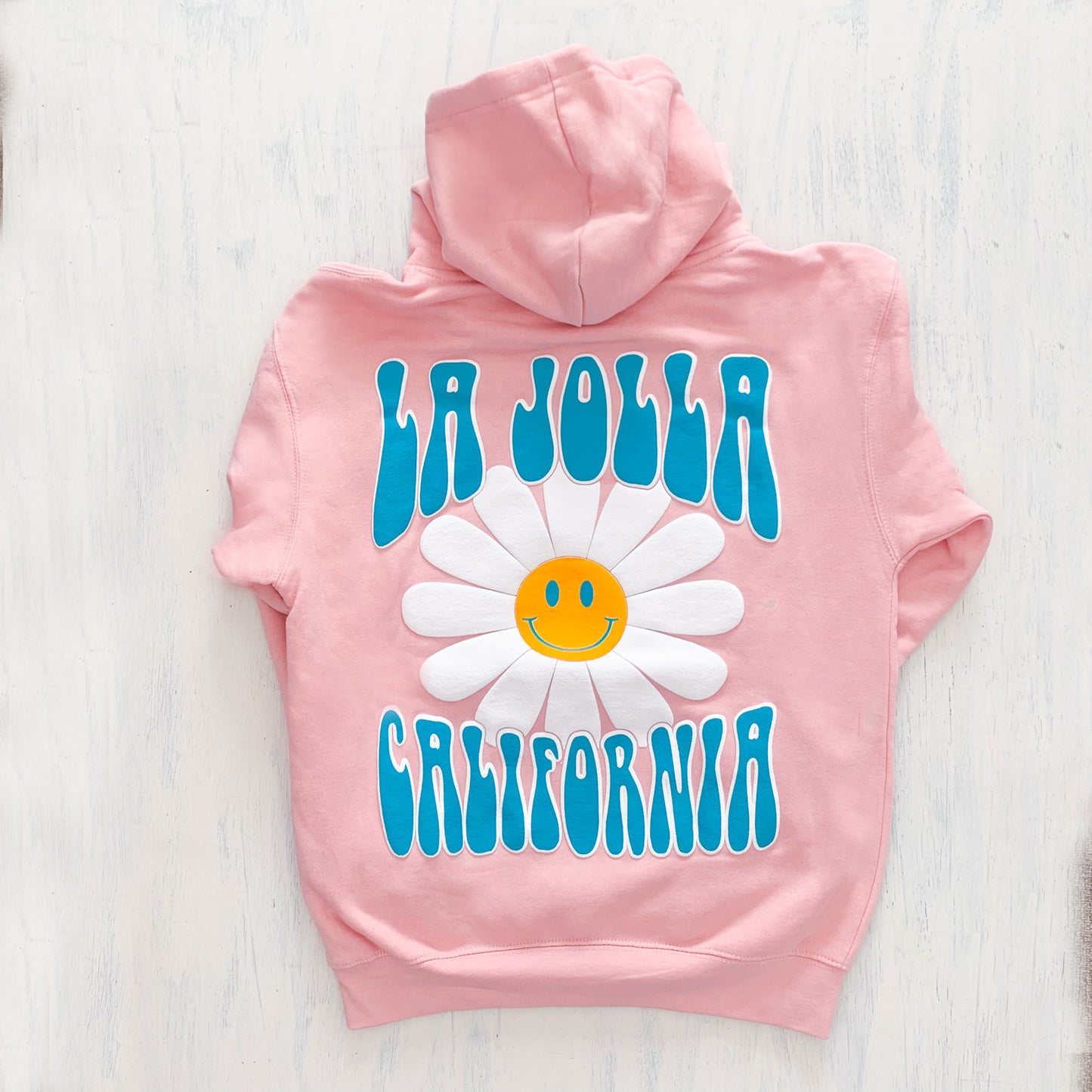 Surf Diva Daisy Smiley WOMEN'S HOODIE - pink