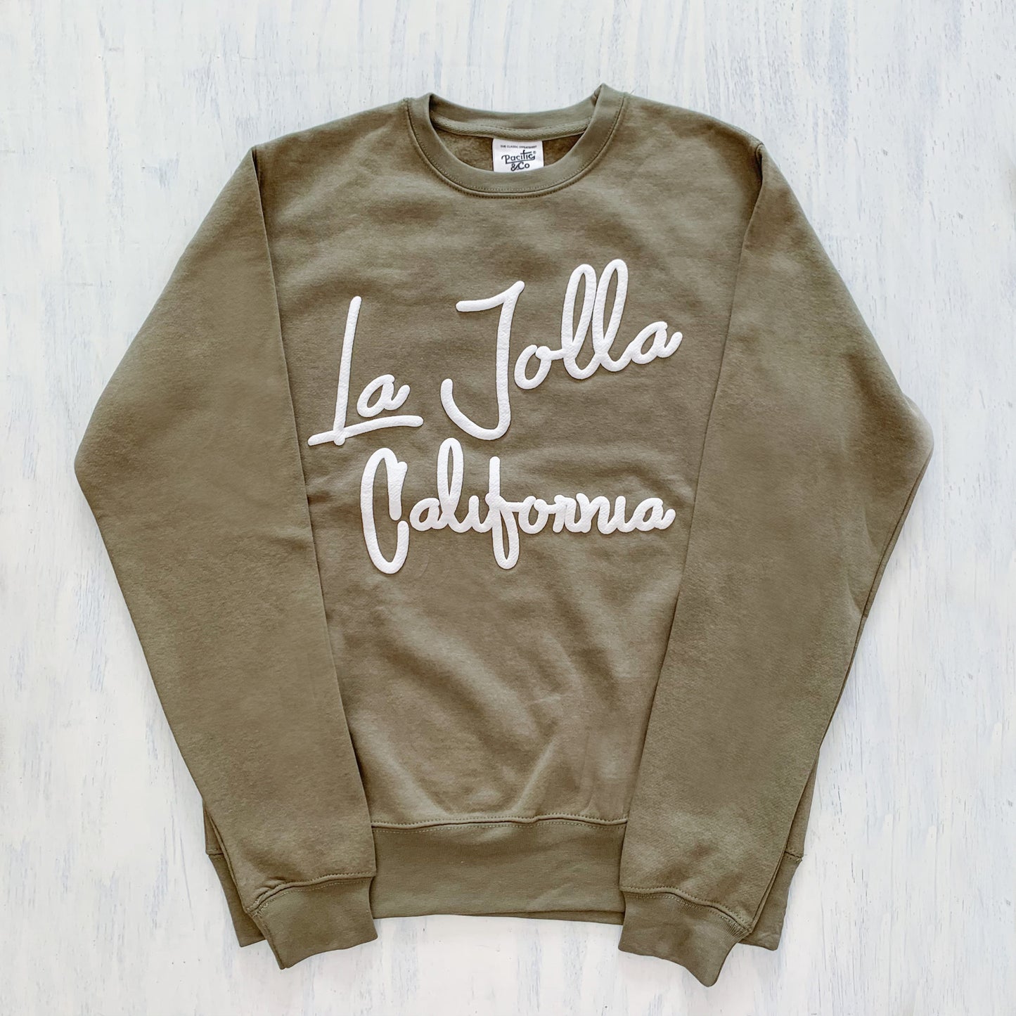 La Jolla Surf Town Staple CREWNECK- oregano