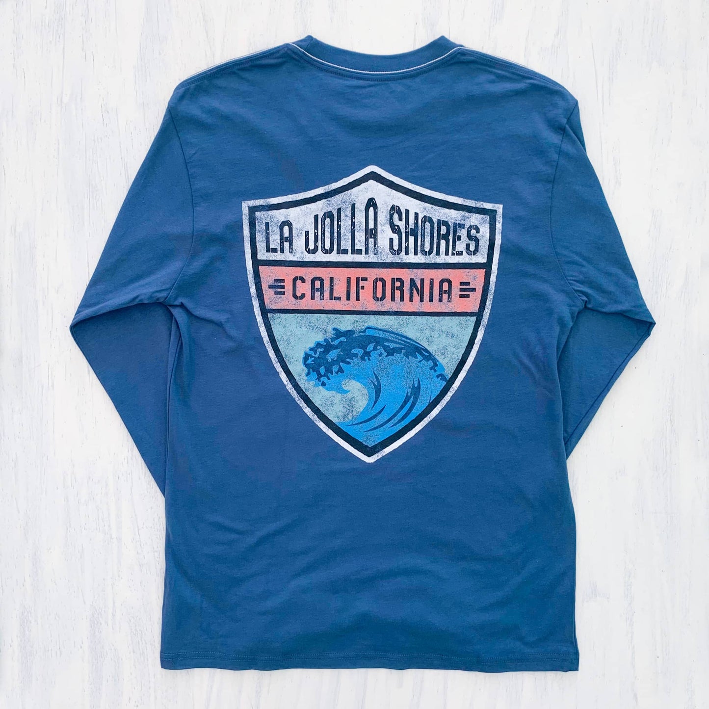 LONGSLEEVE T-SHIRT with LA JOLLA CALIFORNIA (blue)