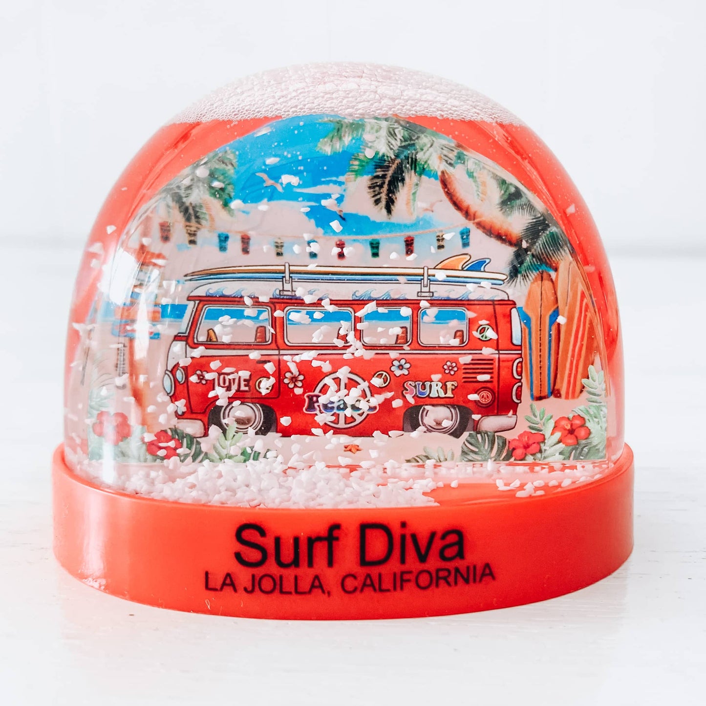 Surf Diva - SNOWGLOBE WOODY BLUE (red or blue base)