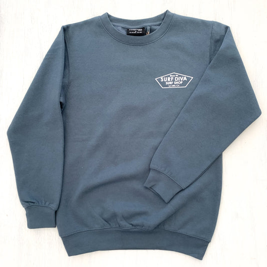 CREWNECK with SURF DIVA SURF SHOP (denim)