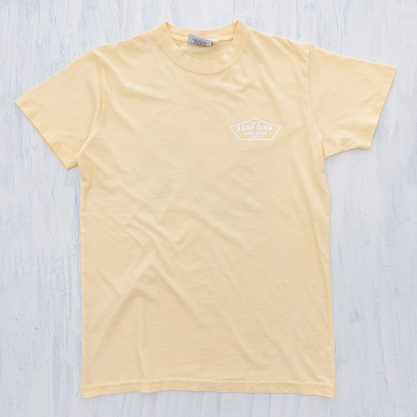 T-SHIRT with SURF DIVA SURF SHOP (banana yellow)