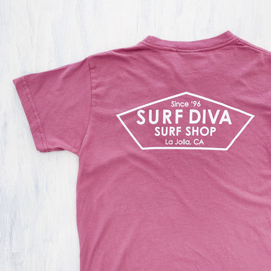 T-SHIRT with SURF DIVA SURF SHOP (berry)