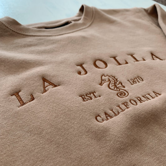 La Jolla California  CREWNECK - sand