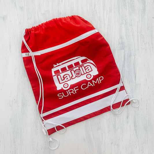 CINCH SACK - La Jolla Surf Camp (red)