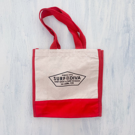 Surf Diva Surf Shop - Mini Canvas Tote Bag