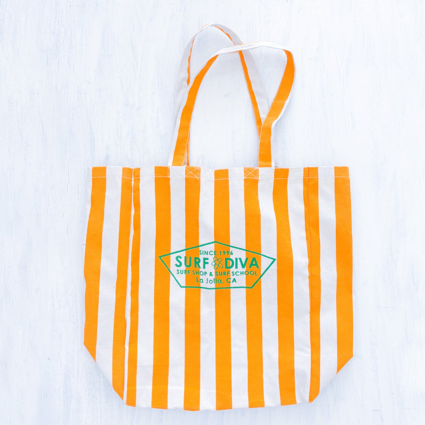 Surf Diva Large Striped Canvas Beach Tote