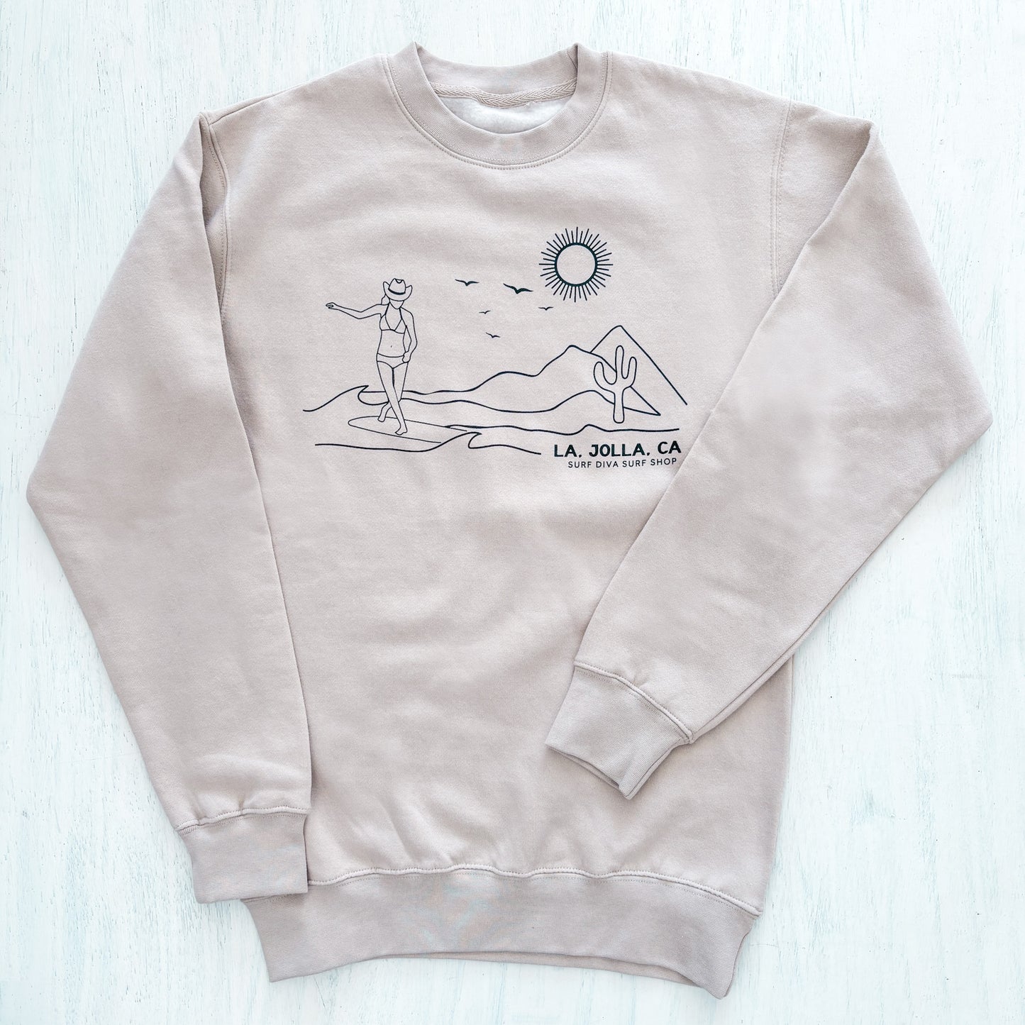 CREWNECK SWEATSHIRT Surf Diva Surf Country