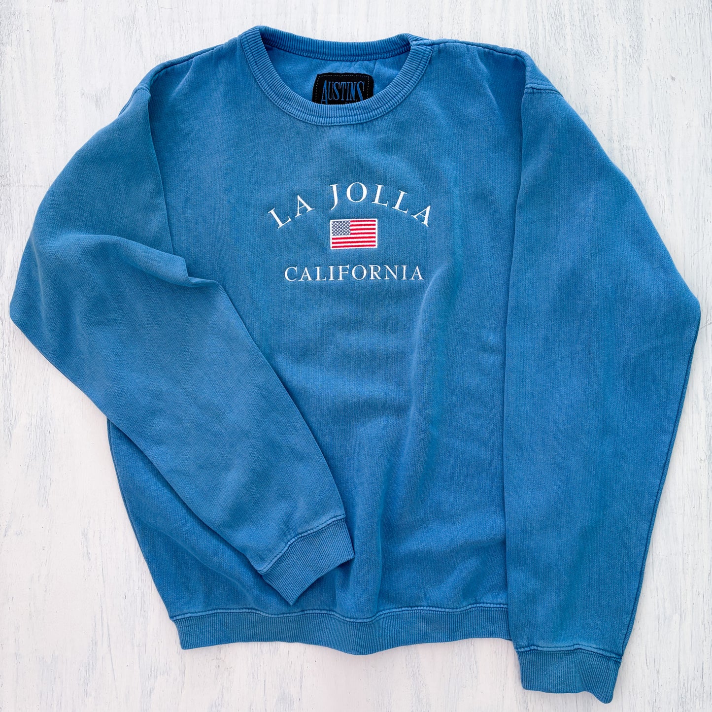 CREWNECK SWEATSHIRT La Jolla Heritage - denim blue