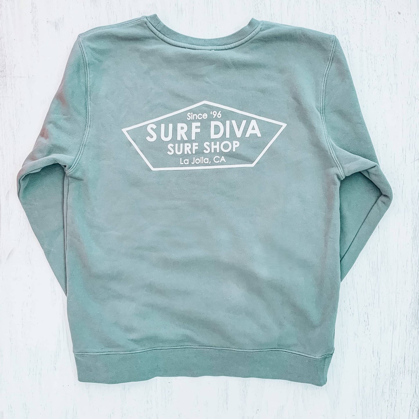 Surf Diva Surf Shop - CREWNECK ALPINE GREEN