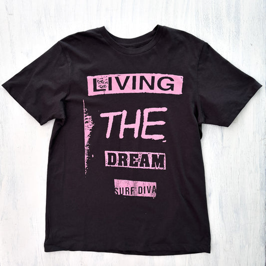 Surf Diva Living the Dream T-SHIRT - black