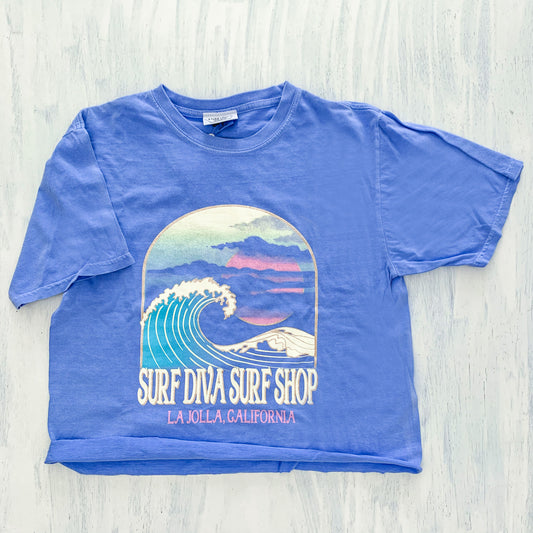 Surf Diva Waves CROP T-SHIRT