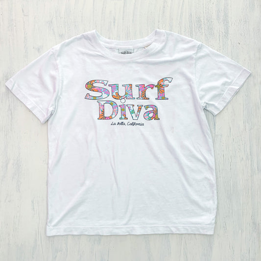 Surf Diva Floral - WOMENS T-SHIRT - white