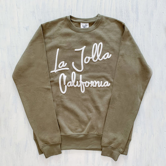 La Jolla Surf Town Staple CREWNECK- oregano