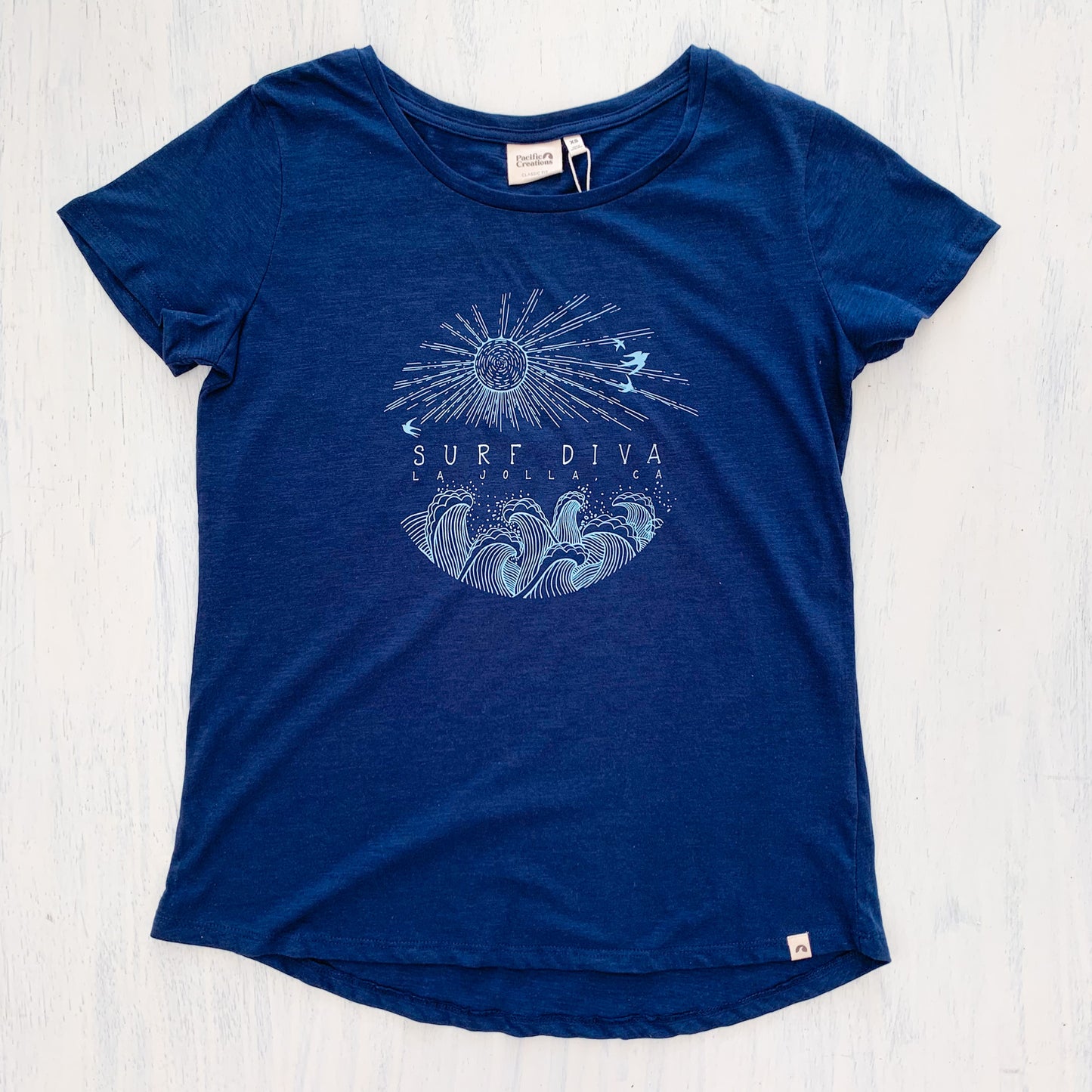 Surf Diva Ocean Spray - T-SHIRT navy
