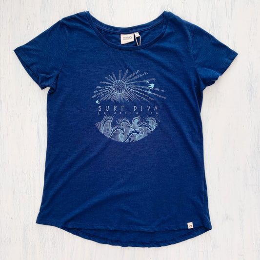 Surf Diva Ocean Spray - T-SHIRT navy