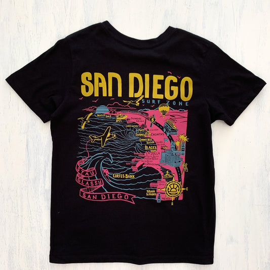 Surf Diva San Diego Surf Map - T-SHIRT black