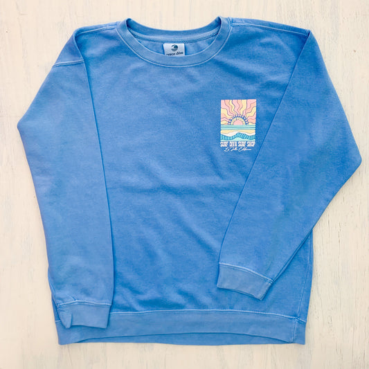 Surf Diva CREWNECK SWEATSHIRT - capri blue