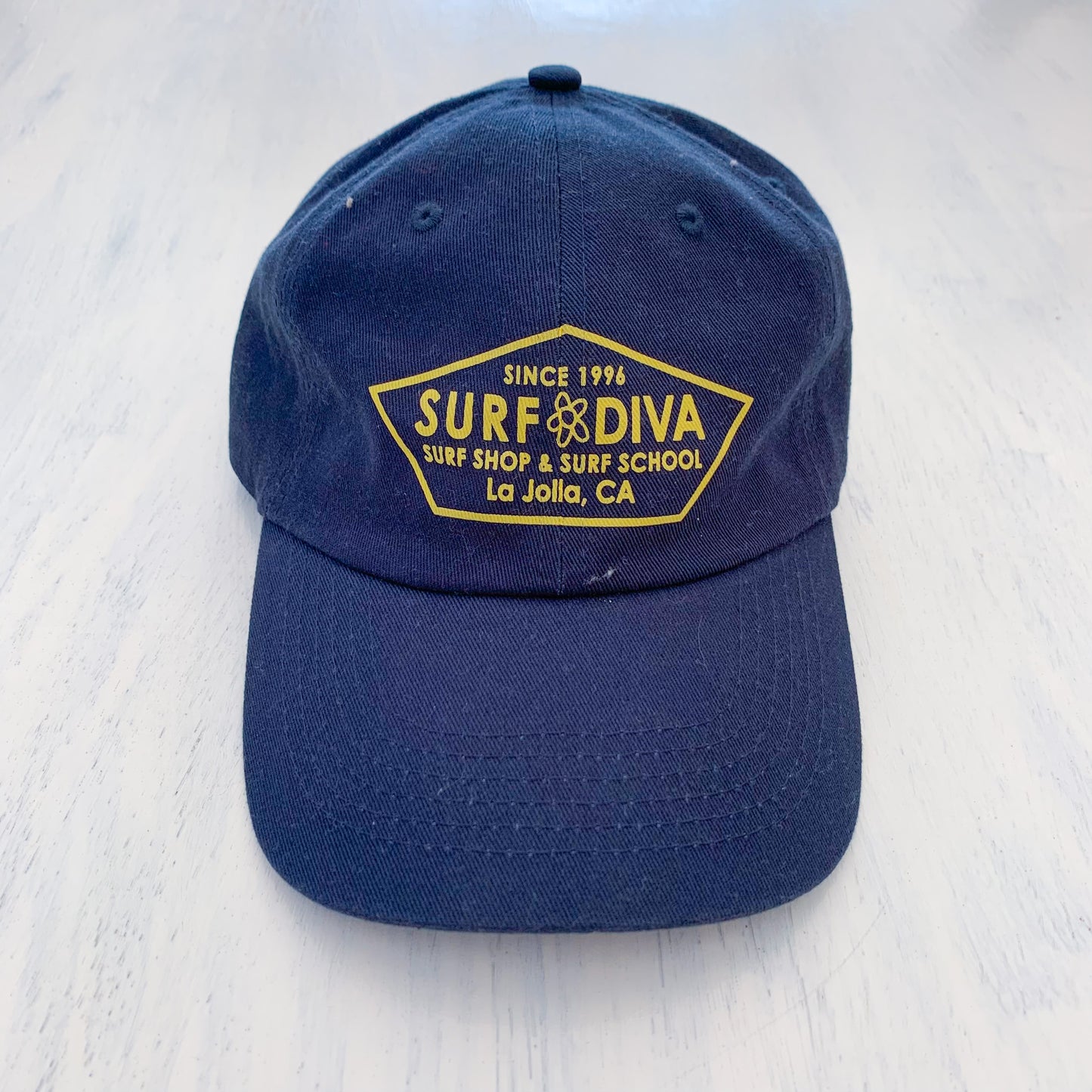 SURF DIVA Classic Blue Cap with Yellow Print