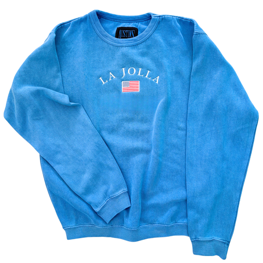 CREWNECK SWEATSHIRT La Jolla Heritage - denim blue