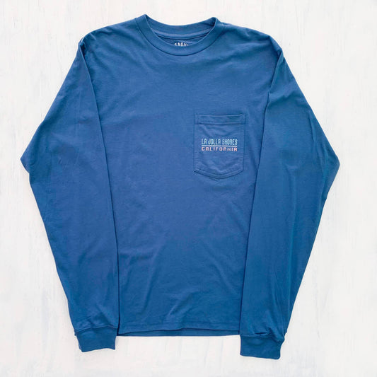 LONGSLEEVE T-SHIRT with LA JOLLA CALIFORNIA (blue)
