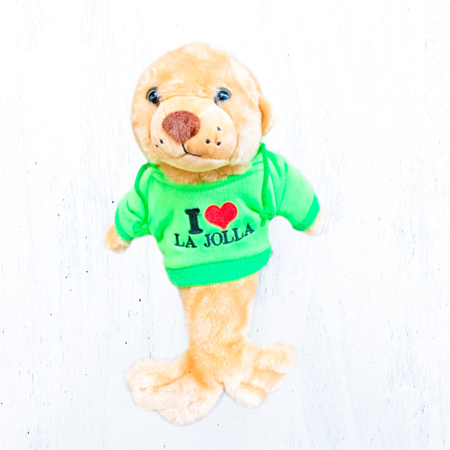 PLUSH ANIMAL - Sea Lion Stuffed Animal with "I love La Jolla" Hoodie