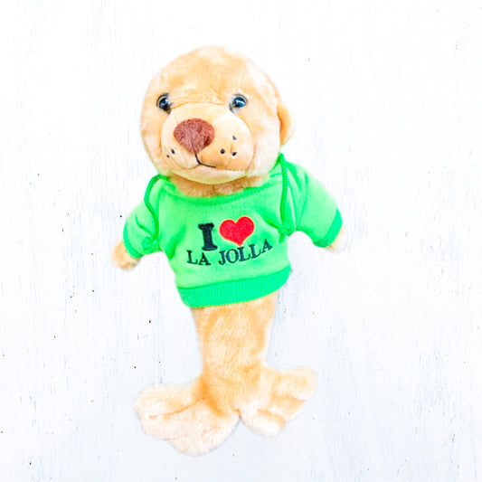 Sea Lion Stuffed Animal with "I love La Jolla" Hoodie
