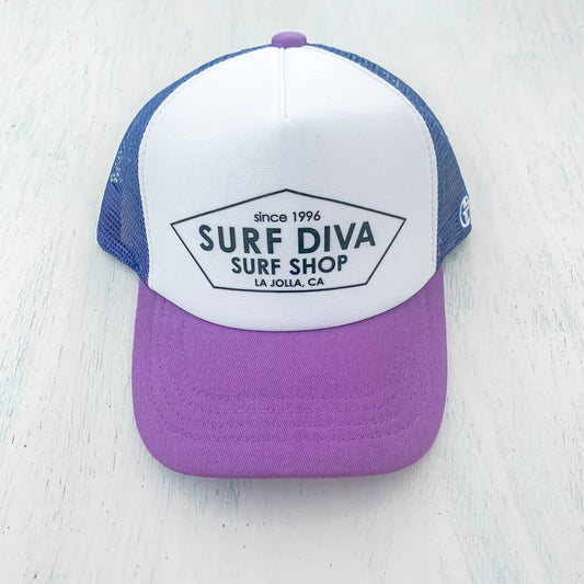 Surf Diva Surf Shop - BABY & KIDS TRUCKER HAT (Purple)